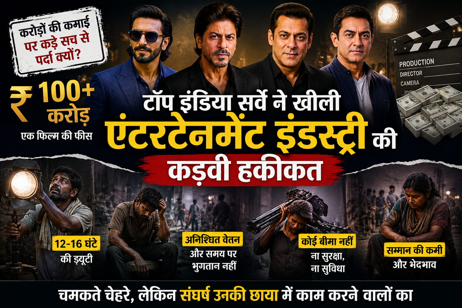 Entertainment Industry Workers Dark Reality Behind Bollywood Superstars