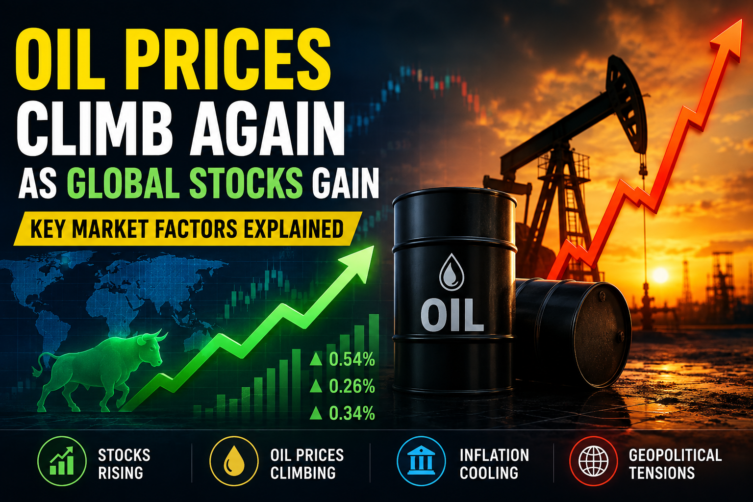 Oil Prices Climb as Global Stocks Rise: Key Market Factors