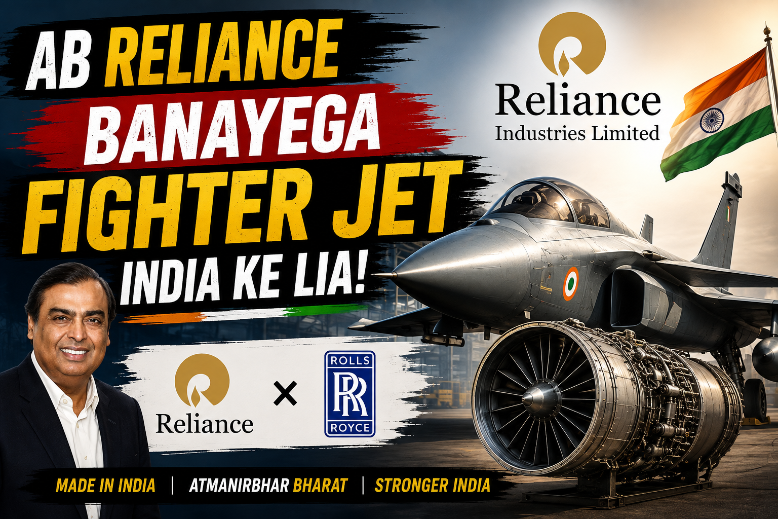 Reliance and Rolls-Royce to Develop Fighter Jet Engines in
