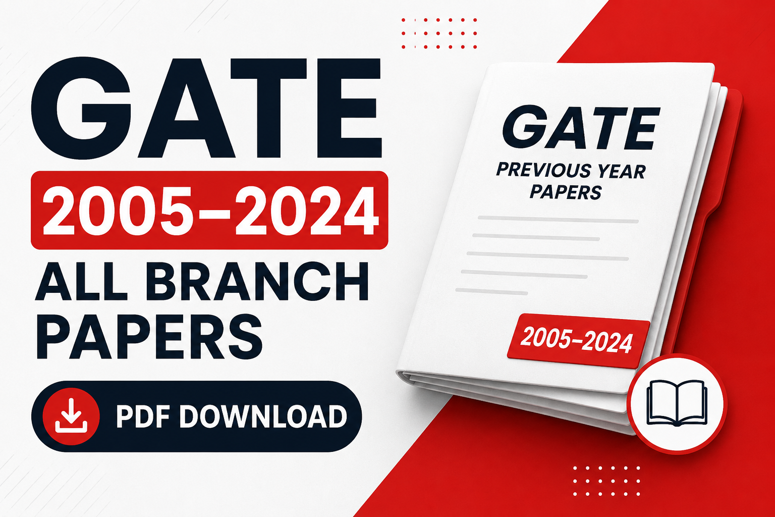 GATE Previous Year Question Papers 2005–2024 PDF Download