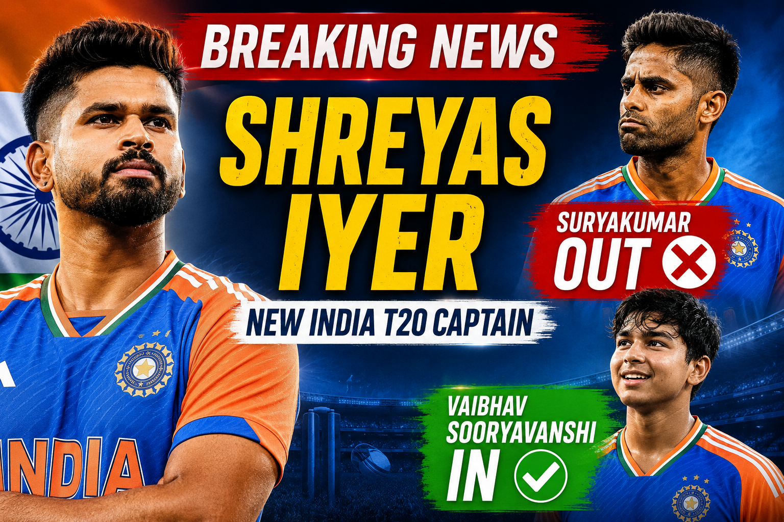 India Squad for Ireland, England Series 2026 Announcement Live Updates: Vaibhav Sooryavanshi included in team