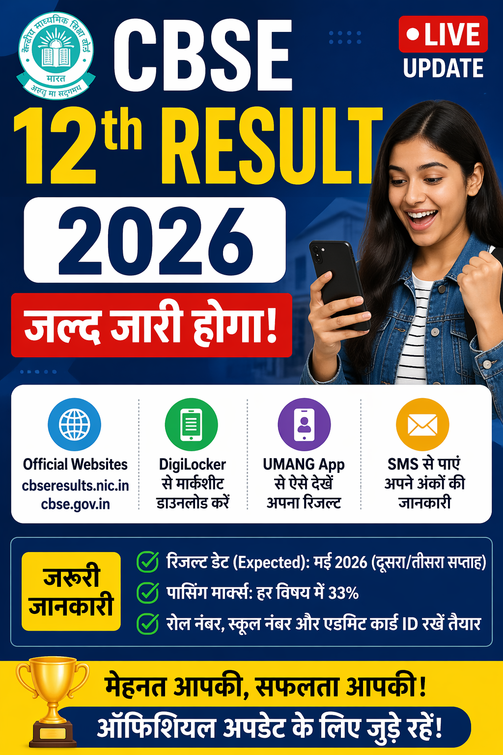CBSE 12th Result Live 2026: आज खत्म होगा सीबीएसई 12वीं के रिजल्ट का सस्पेंस? पढ़ें लेटेस्ट अपडेट