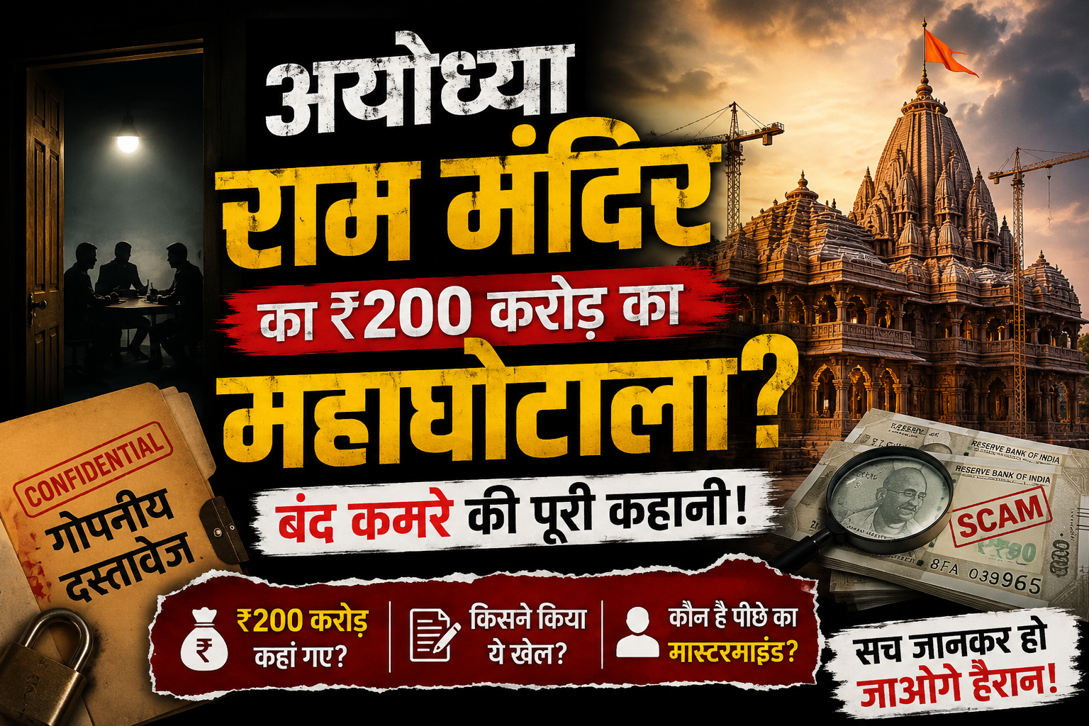 अयोध्या राम मंदिर का ₹200 करोड़ का महाघोटाला? बंद कमरे की पूरी कहानी!