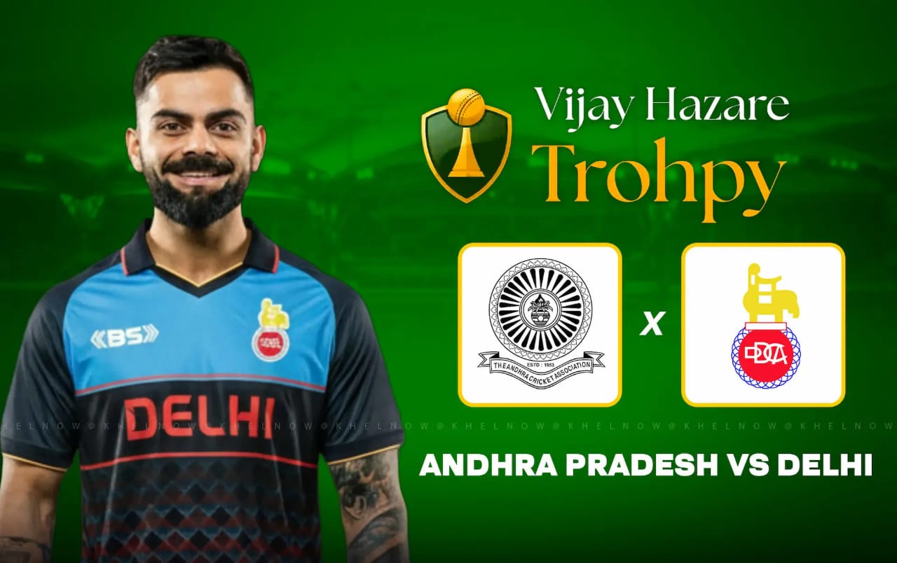 Delhi vs Andhra Pradesh Live Score: विराट कोहली की धमाकेदार वापसी, नितीश रेड्डी आउट, रिकी भुई पर जिम्मेदारी | AP vs DEL