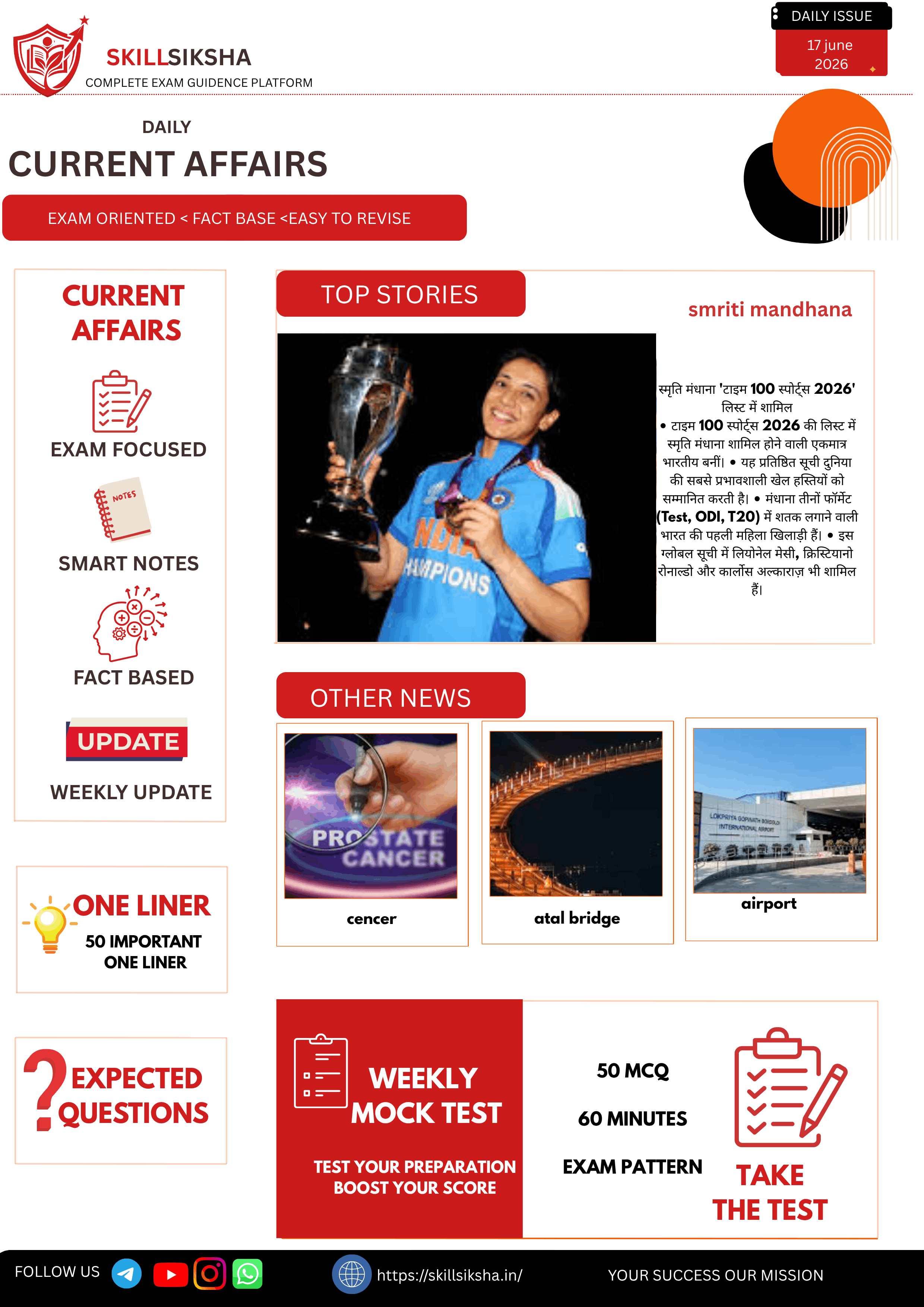 17 june 2026 current affairs daily addition