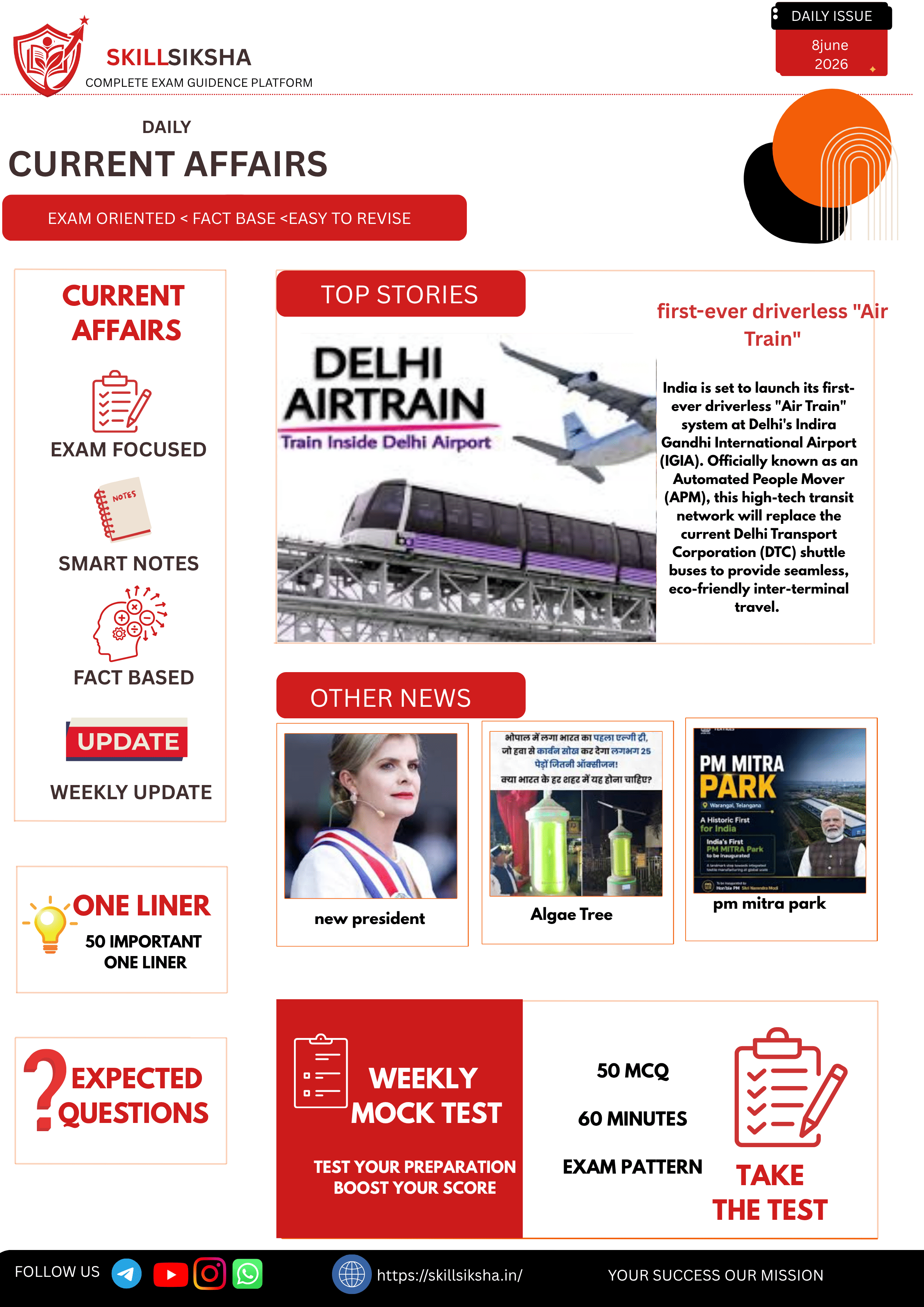 8 june daily current affairs magazine