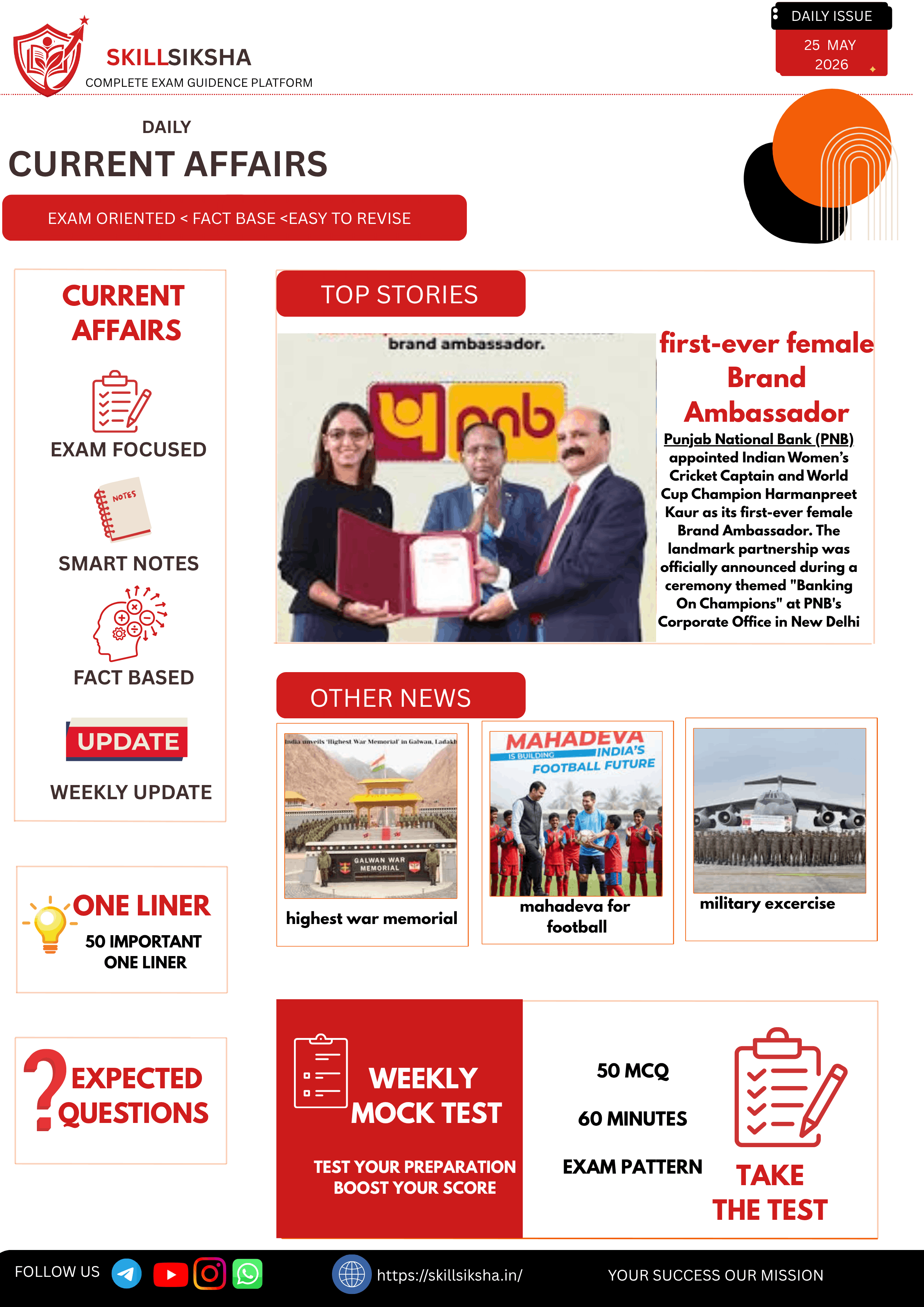 25 may 2026 current affairs daily addition