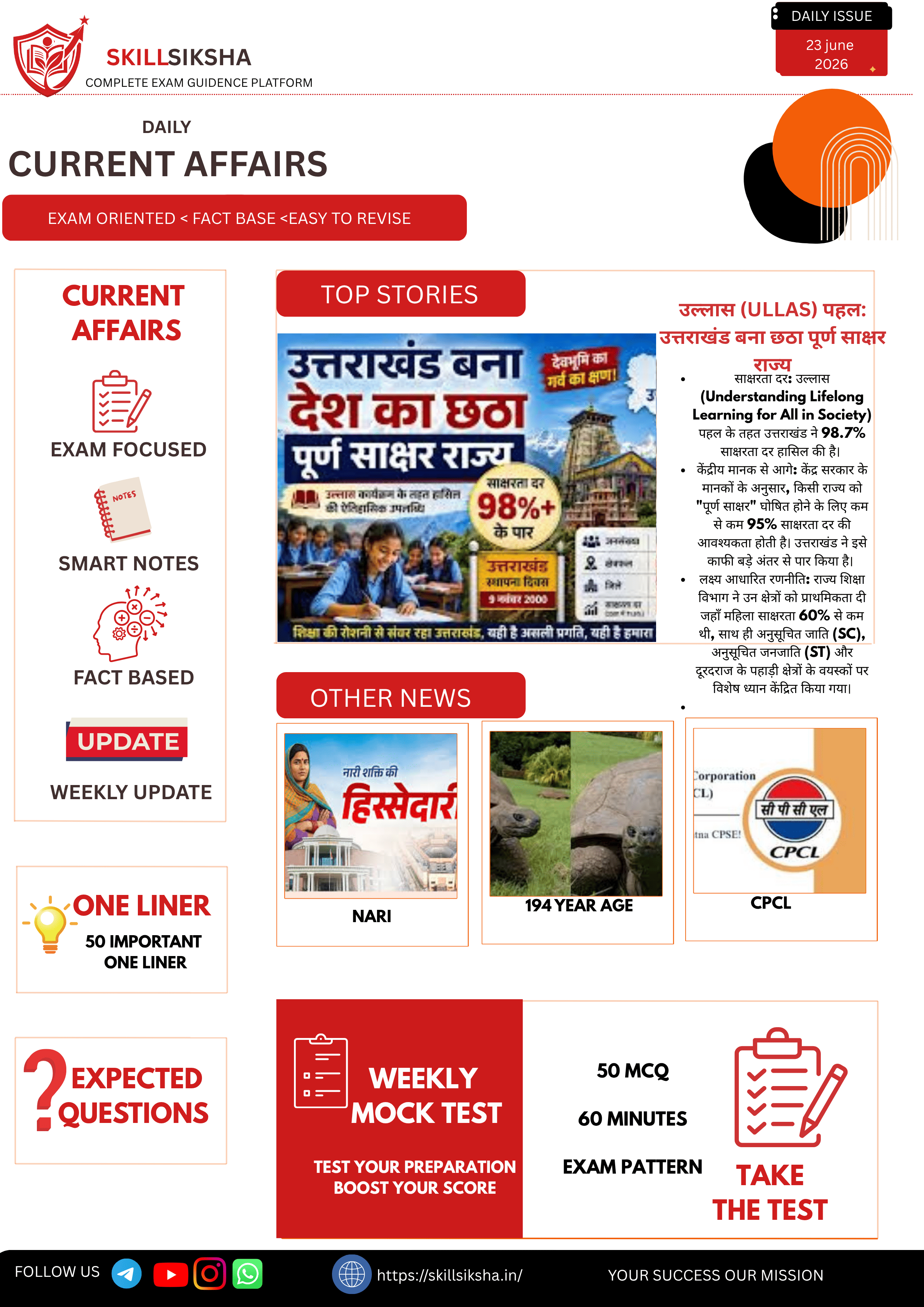 23 JUNE DAILY CURRENT AFFAIRS MAGAZINE