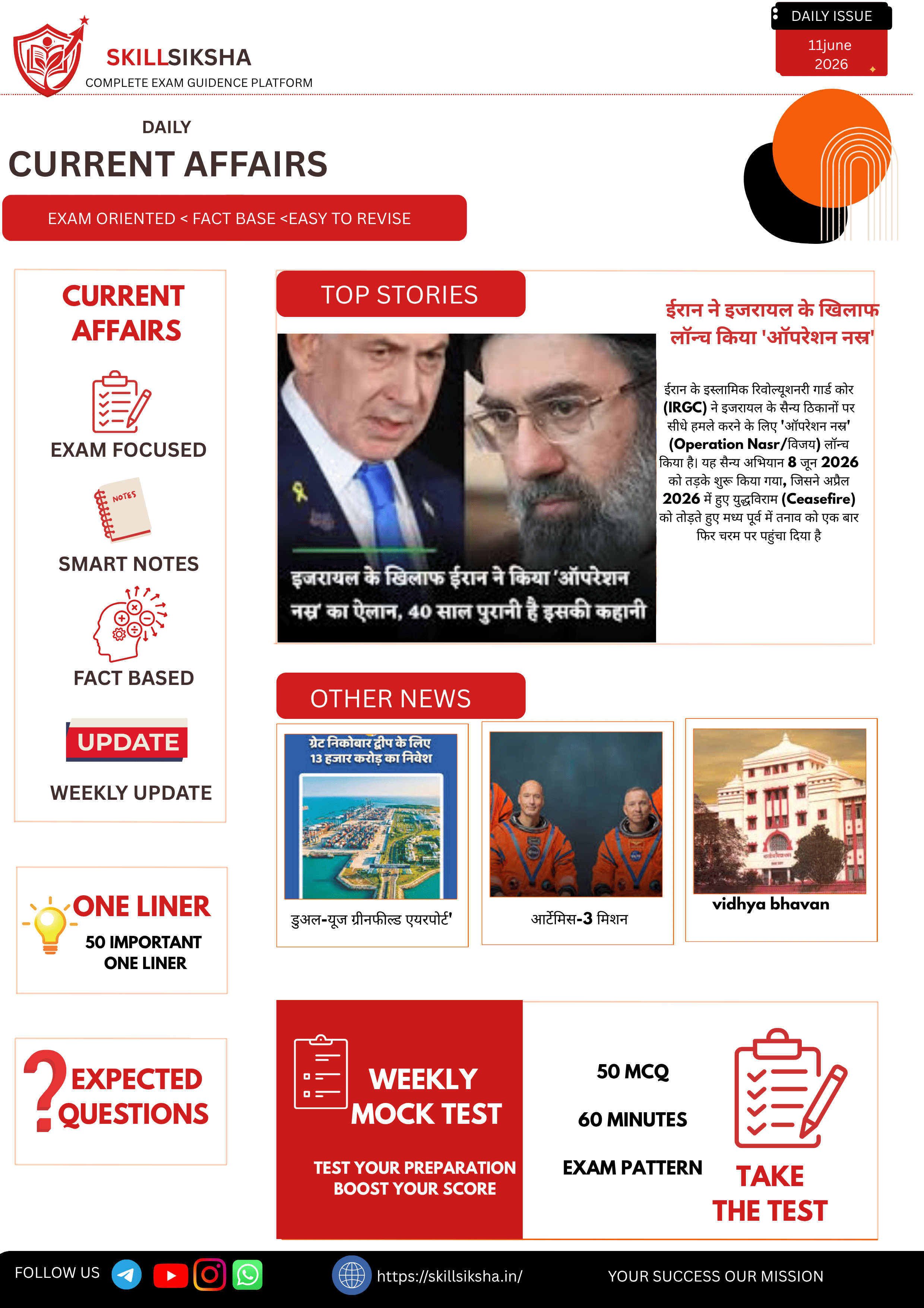 11 june 2026 current affairs daily addition