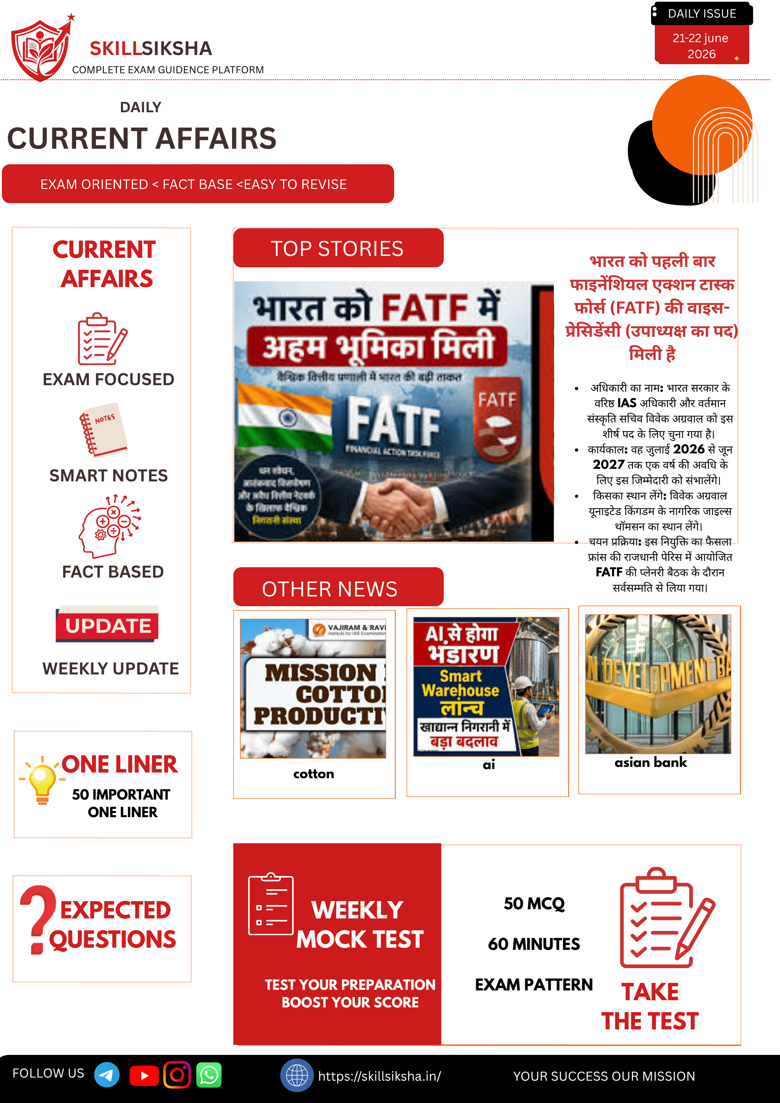 21-22 JUNE CURRENT AFFAIRS