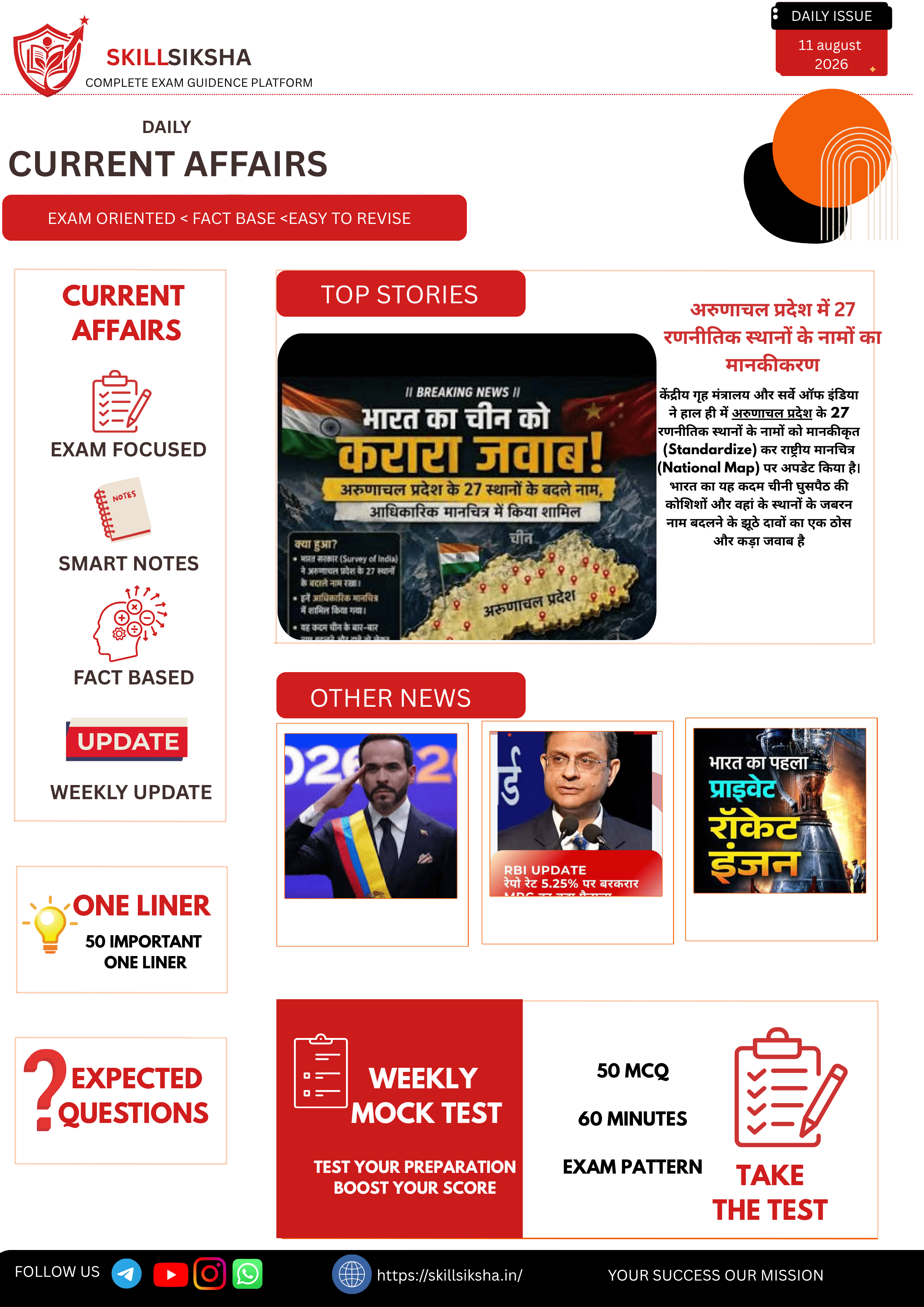 11 august current affairs magazine